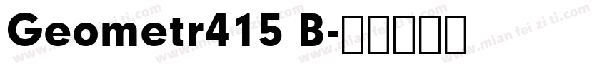 Geometr415 B字体转换